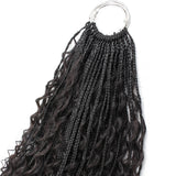 Deep Wave Boho Braids with Human Hair Blend